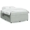 Image de vidaXL Sommier à lattes de lit et matelas Gris clair 140x200cm Velours 3285644
