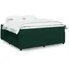Image de Sommier À Lattes De Lit Et Matelas Vert Foncé 180x200cm Velours Vidaxl