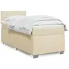 Image de Sommier À Lattes De Lit Avec Matelas Crème 80x200 Cm Tissu Vidaxl