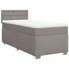 Image de Vidaxl sommier à lattes de lit avec matelas taupe 80x200 cm tissu