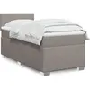 Image de Sommier    Lattes De Lit Avec Matelas Taupe 90x190 Cm Tissu Vidaxl