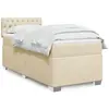 Image de Sommier À Lattes De Lit Et Matelas Crème 90x190 Cm Tissu Vidaxl