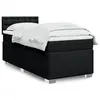 Image de Sommier À Lattes De Lit Avec Matelas Noir 100x200 Cm Tissu Vidaxl