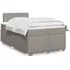 Image de Sommier À Lattes De Lit Avec Matelas Taupe 120x190 Cm Tissu Vidaxl