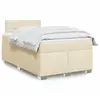 Image de Sommier À Lattes De Lit Avec Matelas Crème 120x190 Cm Tissu Vidaxl