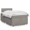 Image de Sommier À Lattes De Lit Avec Matelas Taupe 120x190 Cm Tissu Vidaxl