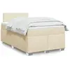Image de Sommier À Lattes De Lit Avec Matelas Crème 120x200 Cm Tissu Vidaxl
