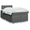 Image de Sommier À Lattes De Lit Avec Matelas Gris Foncé 120x200cm Tissu Vidaxl