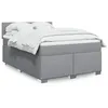 Image de vidaXL Sommier à lattes de lit avec matelas Gris clair 140x190cm Tissu 3285883
