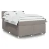 Image de Sommier À Lattes De Lit Avec Matelas Taupe 140x200 Cm Tissu Vidaxl