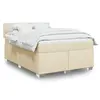 Image de Sommier À Lattes De Lit Avec Matelas Crème 140x200 Cm Tissu Vidaxl