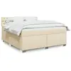 Image de Sommier    Lattes De Lit Avec Matelas Cr ¨me 180x200 Cm Tissu Vidaxl