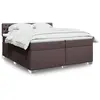 Image de Sommier    Lattes De Lit Avec Matelas Marron Fonc © 200x200 Cm Vidaxl