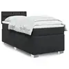 Image de Sommier    Lattes De Lit Avec Matelas Noir 90x200 Cm Similicuir Vidaxl