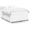 Image de Sommier À Lattes De Lit Avec Matelas Blanc 140x190cm Similicuir Vidaxl
