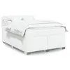 Image de Sommier À Lattes De Lit Avec Matelas Blanc 140x200cm Similicuir Vidaxl