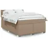 Image de Sommier À Lattes De Lit Avec Matelas Cappuccino 160x200 Cm Vidaxl