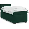 Image de Sommier À Lattes De Lit Et Matelas Vert Foncé 80x200 Cm Velours Vidaxl