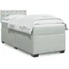 Image de Sommier À Lattes De Lit Et Matelas Gris Clair 90x200 Cm Velours Vidaxl
