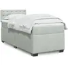 Image de Sommier À Lattes De Lit Et Matelas Gris Clair 100x200cm Velours Vidaxl
