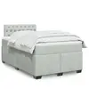 Image de Sommier À Lattes De Lit Et Matelas Gris Clair 120x190cm Velours Vidaxl