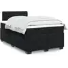 Image de Sommier À Lattes De Lit Avec Matelas Noir 120x190 Cm Velours Vidaxl