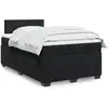 Image de Sommier À Lattes De Lit Avec Matelas Noir 120x200 Cm Velours Vidaxl