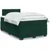 Image de Sommier À Lattes De Lit Et Matelas Vert Foncé 120x200cm Velours Vidaxl