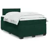 Image de Sommier À Lattes De Lit Et Matelas Vert Foncé 120x200cm Velours Vidaxl