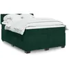 Image de Sommier À Lattes De Lit Et Matelas Vert Foncé 160x200cm Velours Vidaxl