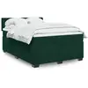 Image de Sommier À Lattes De Lit Et Matelas Vert Foncé 160x200cm Velours Vidaxl