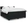 Image de Sommier À Lattes De Lit Et Matelas Noir 200x200 Cm Velours Vidaxl