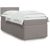 Image de Sommier À Lattes De Lit Avec Matelas Taupe 80x200 Cm Tissu Vidaxl