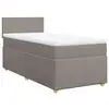 Image de Vidaxl sommier à lattes de lit avec matelas taupe 80x200 cm tissu