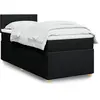 Image de Sommier À Lattes De Lit Avec Matelas Noir 90x190 Cm Tissu Vidaxl
