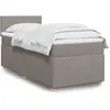 Image de Sommier À Lattes De Lit Avec Matelas Taupe 90x190 Cm Tissu Vidaxl