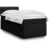 Image de Sommier À Lattes De Lit Avec Matelas Noir 90x190 Cm Tissu Vidaxl