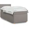 Image de Sommier À Lattes De Lit Avec Matelas Taupe 90x200 Cm Tissu Vidaxl
