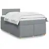 Image de Sommier À Lattes De Lit Et Matelas Gris Clair 120x190 Cm Tissu Vidaxl