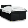 Image de Sommier À Lattes De Lit Avec Matelas Noir 120x190 Cm Tissu Vidaxl