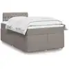 Image de Sommier À Lattes De Lit Avec Matelas Taupe 120x190 Cm Tissu Vidaxl