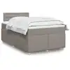 Image de Sommier À Lattes De Lit Avec Matelas Taupe 120x190 Cm Tissu Vidaxl