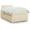 Image de Sommier À Lattes De Lit Avec Matelas Crème 120x190 Cm Tissu Vidaxl