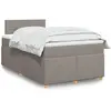 Image de Sommier À Lattes De Lit Avec Matelas Taupe 120x200 Cm Tissu Vidaxl