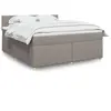 Image de Sommier À Lattes De Lit Avec Matelas Taupe 180x200 Cm Tissu Vidaxl