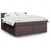 Image de vidaXL Sommier à lattes de lit avec matelas Marron foncé 180x200 cm 3286776