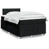 Image de Sommier À Lattes De Lit Avec Matelas Noir 120x200 Cm Tissu Vidaxl