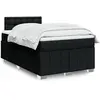 Image de Sommier À Lattes De Lit Avec Matelas Noir 120x200 Cm Tissu Vidaxl