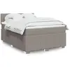 Image de Sommier À Lattes De Lit Avec Matelas Taupe 140x190 Cm Tissu Vidaxl