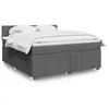 Image de vidaXL Sommier à lattes de lit avec matelas Gris foncé 180x200cm Tissu 3287141